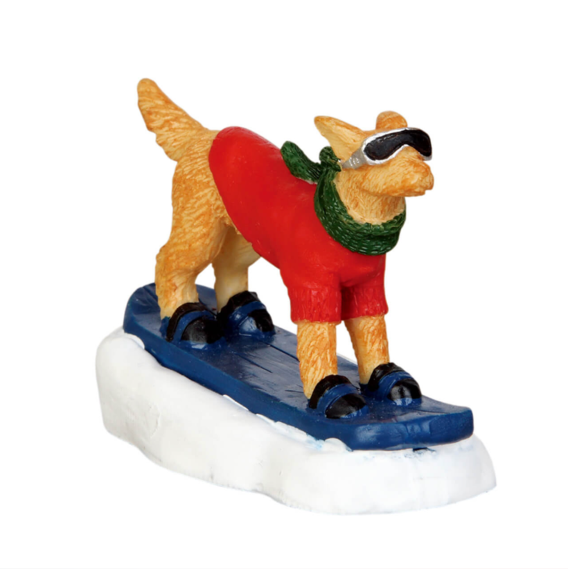 Lemax - Snowboarding Dog