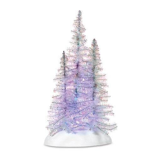 Department 56 - Lit Tinsel Trees - White