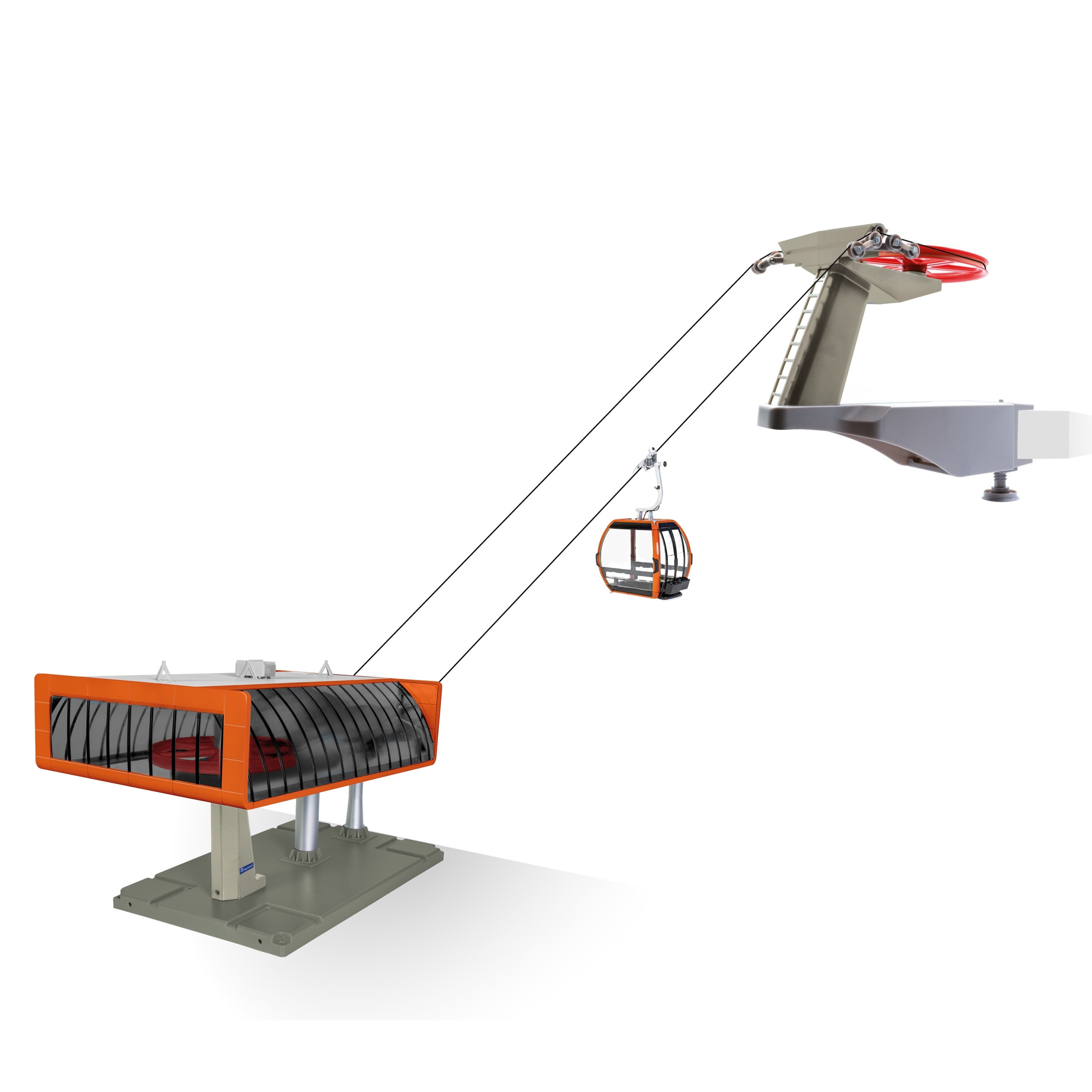 Jägerndorfer - Umlaufseilbahn Play-Set D-Line (grau-orange)